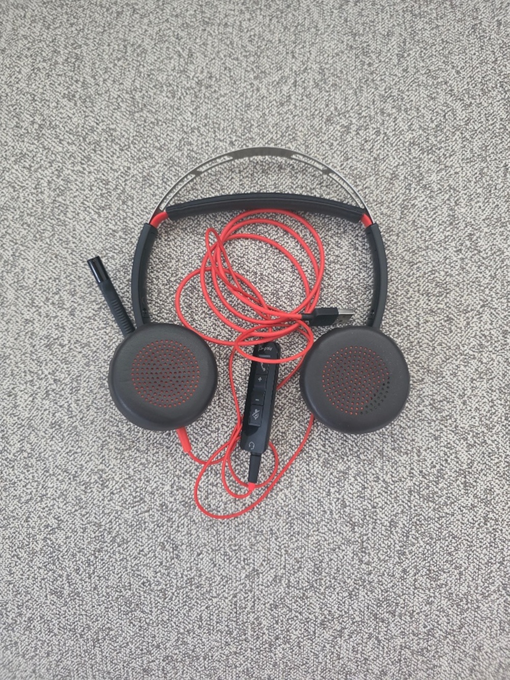 Plantronics Poly Blackwire 5200 Series Headset w Microphone, USB-C